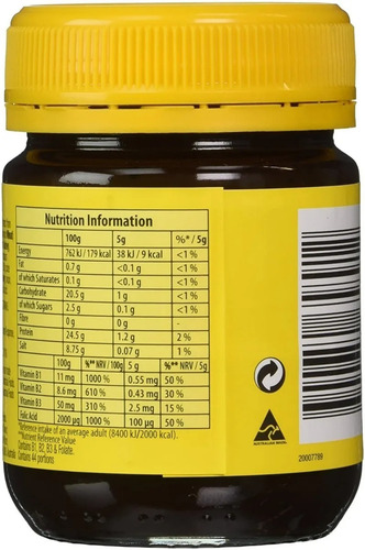 Vegemite De Australia, 220grs Paquete Con 1 Para Untar