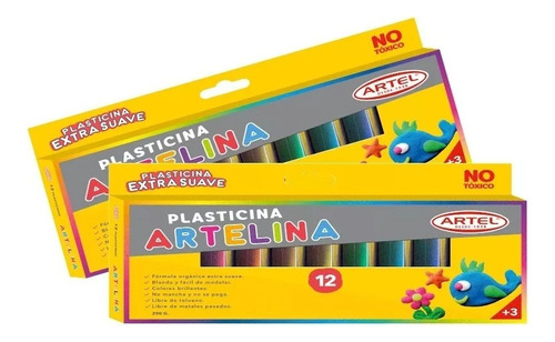 Plasticina Artelina 12 Colores Artel