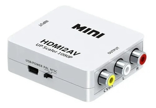 Adaptador Convertidor Hdmi A Rca Audio Video Tv 1080p 720p