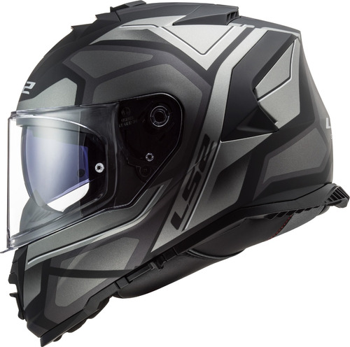 Casco Moto Integral Ls2 800 Faster Titanium  Mate