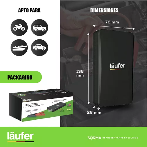 Arrancador Cargador Bateria Auto Moto Digital Laufer