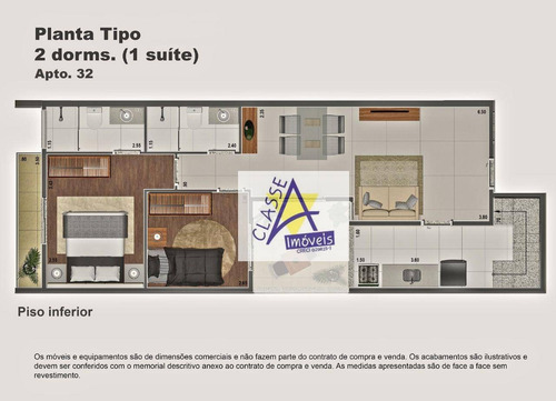Imagem 7 de 16 de Lançamento 2 Dormitórios À Venda, 57 M² Por R$ 255.000 - Vila Assis - Mauá/sp - Ap1014