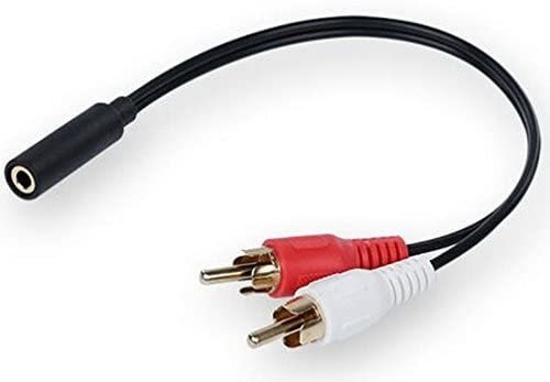 Cable Adaptador De Audio Estereo 3,5mm Hembra A 2 Rca Macho