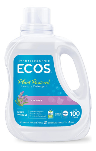 Ecos Laundry Detergent Lavender Detergente Ropa 2.96l