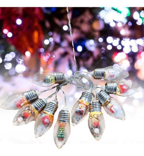 . Cuerdas De Copos De Nieve, Guirnaldas De Luces Led