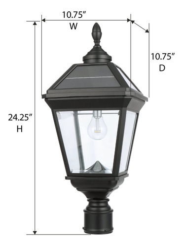 Poste De Lâmpada Solar Ao Ar Livre Gama Sonic Imperial Bulb