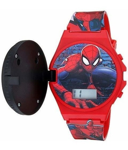 Marvel Reloj De Cuarzo De Plástico Color Rojo Modelo Spd448