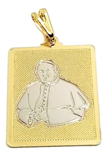 Dije Oro 18k Laminado Papa Francisco Religioso Hombre Mujer Color Dorado