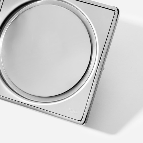 Kit 02 - Ralo Click De Inox 10x10 Cm + Porta Grelha Cromado