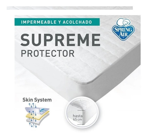 Protector Spring Air Cubre Colchón Impermeable Individual