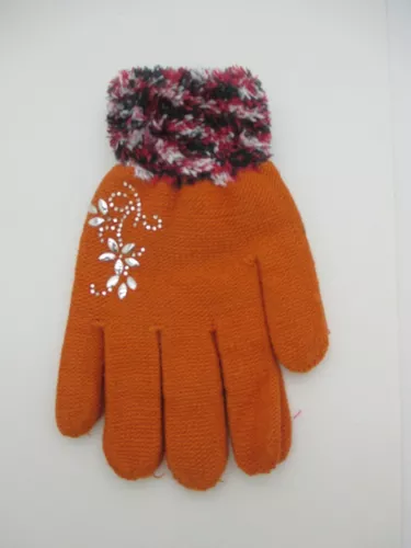 gris Extremistas Haciendo Guantes Mitones De Lana Dama Bordados Con Tachas | MercadoLibre