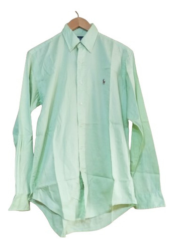 Camisa Verde Lima Manga Larga Ralph Lauren Talle M 