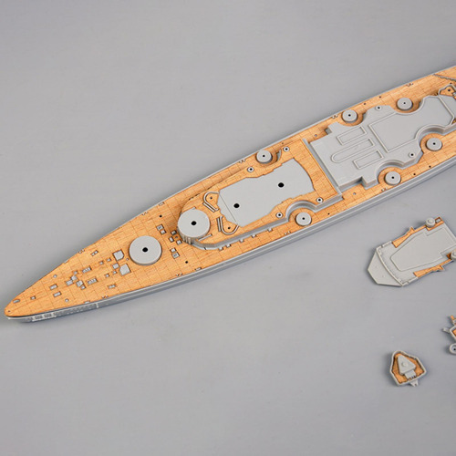 1:700 Cubierta De Madera Con Barco De Cadena De Ancla Para
