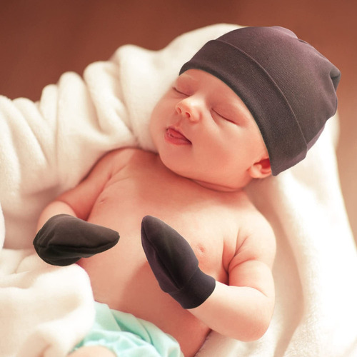 Rx Juego De Gorros Y Manoplas Para Bebé Gorro De Algodón