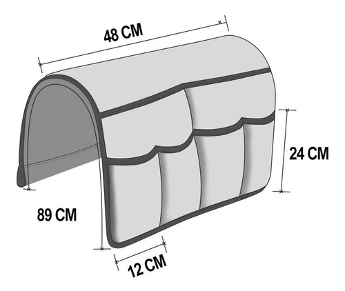 Bolsa Organizadora Protetor Braço De Sofa Cama Sala De Estar