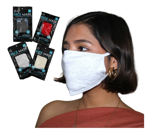 10 Cubrebocas De Tela Lavable Face Mask Re-utilizable Suave