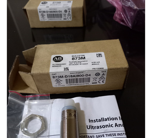 Sensor Ultrasonico 873m-d18ai800-d4 Allen Bradley (Usado)