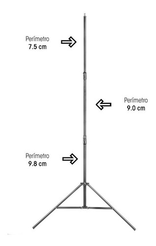 Tripé de câmera preto Godox 260T com diâmetro de 2,6 cm