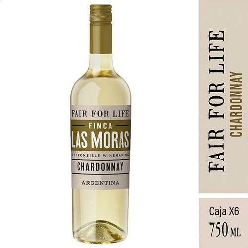 Vino Blanco Finca Las Moras Chardonnay Fair For Life Caja X6