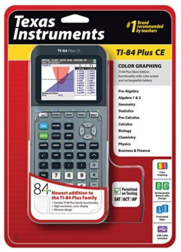 Calculadora Texas Instruments Ti-84 Plus Ce De Plata Gráfica