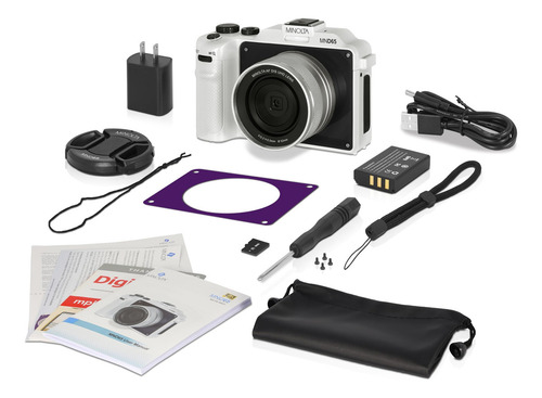 Minolta Mnd65 56 Mp Autofocus / 4k60fps Cámara Ultra Hd Con Wifi Y Dos Placas Frontales Reemplazables