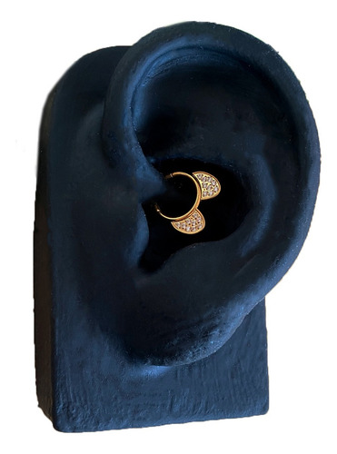 Piercing Titânio Argola Click Mickey Dourado 8mm