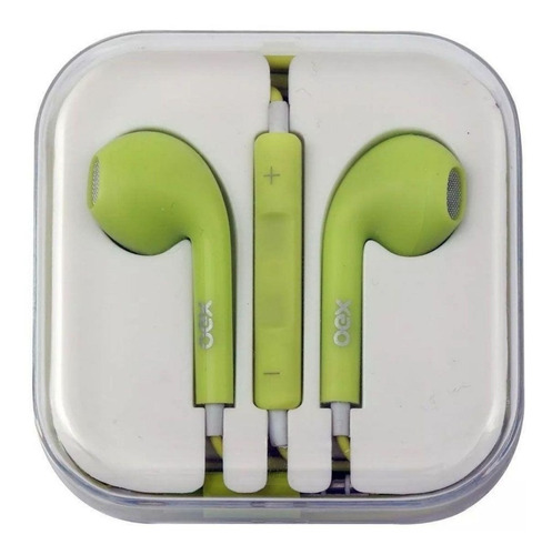 Fone De Ouvido Intra Auricular Oex Candy Fn204 Verde Pastel