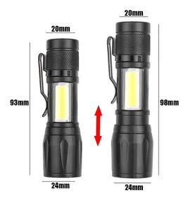 Linterna Tactica Led Recargable Usb Con Estuche Rigido
