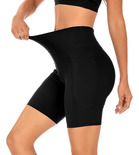 Shorts Feminino de Academia com Bolso em Poliamida