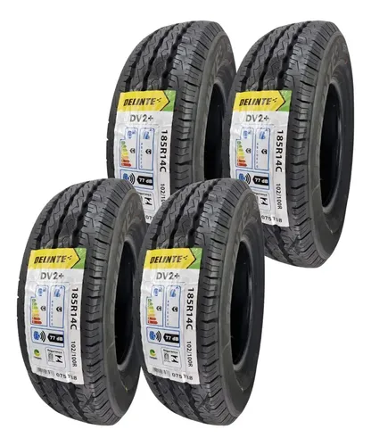Kit 4 Pneus Delinte Dv2+ C 185/r14 102/100 R 8 Lonas Kombi Podium...
