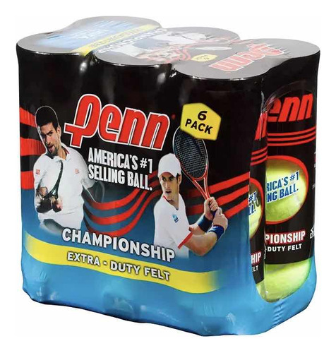 Pelotas De Tenis Penn Extra Duty 6 Botes (18 Bolas)