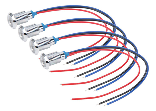 4 Juego Luz Indicadora Led 0.394 In Catodo Comun Redondo V