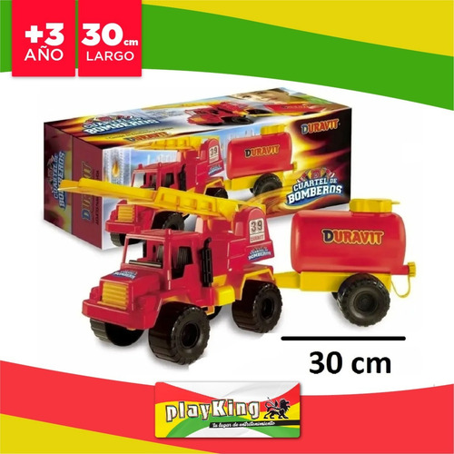 Imagen 3 de 3 de Duravit Camion De Bomberos Cuartel De Bomberos Playking