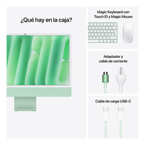Imac 24 M4 - 10 Cpu, 10 Gpu, 16 Gb, 256 Gb Verde Claro