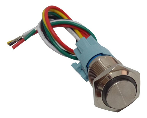 16mm 12v Interruptor De Metal Led Botón Pulsador