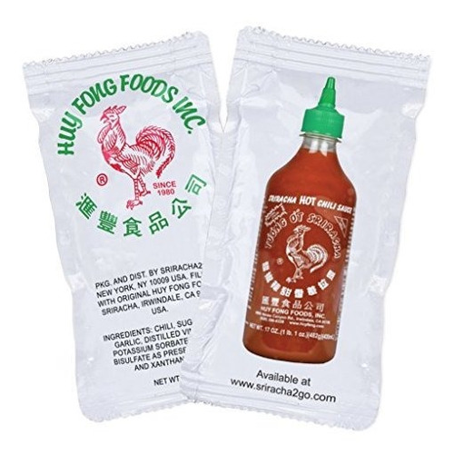 Los Paquetes Huy Fong Sriracha Hot Chili Sauce (50-pack).
