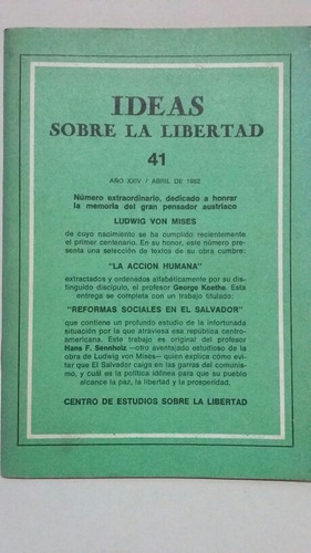 Ideas Sobre La Libertad. No. 41. 