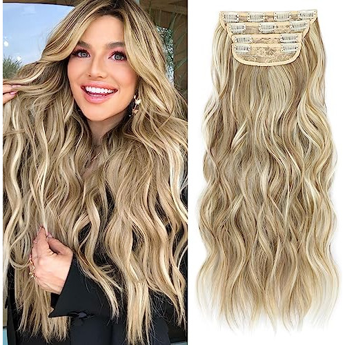 Alxnan Clip En Long Wavy Sintético Hair Extension 20 Jk6q7