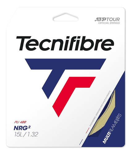 Cordaje Tecnifibre Nrg2 17g Natural Multifilamento - Durabi