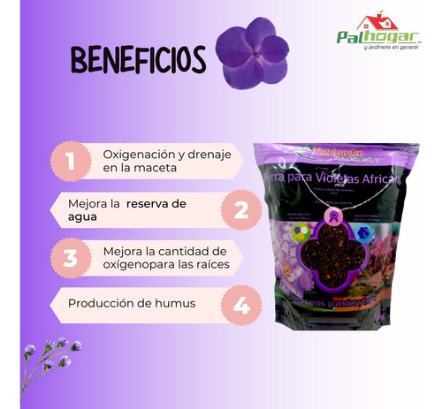Tierra Para Violetas Africanas Nutrigarden 1kg