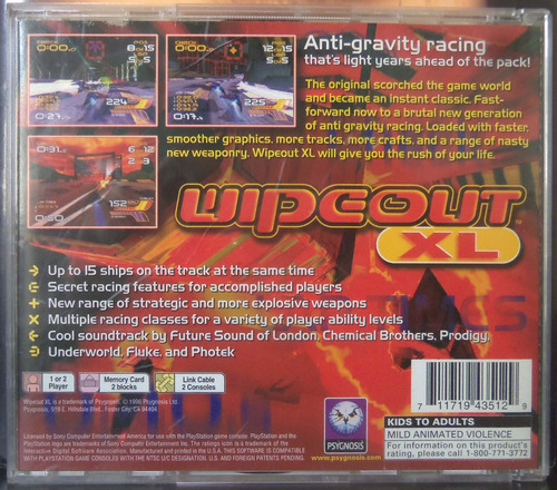 Wipeout Xl - Playstation (Usado)
