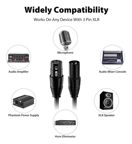 Cable Xlr 25 Pies Cable Mic Xlr Cable Altavoz Xlr 3 Pines Ca