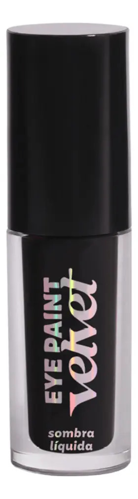 Sombra Líquida Eye Paint Shine E Velvet Dailus 4ml Cor Black