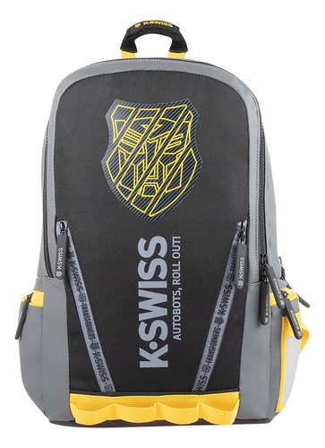 Mochila Escolar Viaje Oficina Color Gris Y Amarillo Transformers Para Hombre O Niño Casual K-swiss