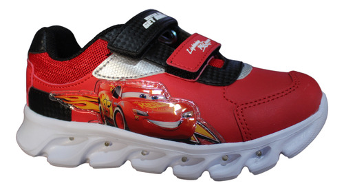 Zapatilla Con Luz Niño Cars Disney Footy Licencia Original