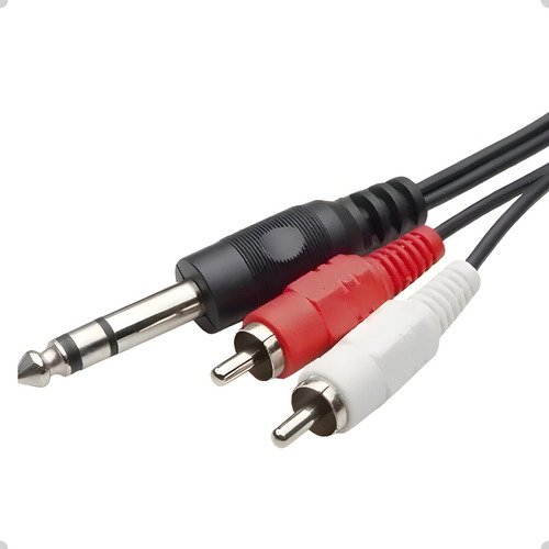 Cabo P10 Stereo Para 2 Rca Áudio E Vídeo 1,5 Metros