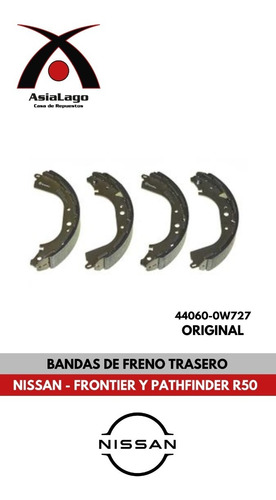 Bandas De Freno Trasero Nissan Frontier D22 Y Pathfinder R50