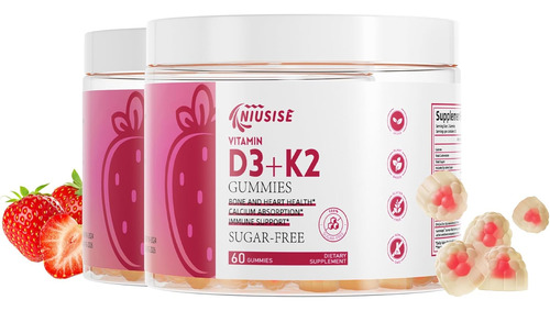 Gomitas De Vitamina D3 + K2 Sin Azúcar, 10000 Ui