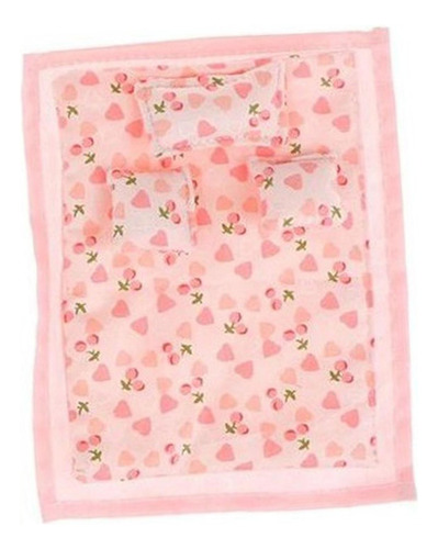 Ropa De Cama En Miniatura Para Casa De Muñecas, Rosa