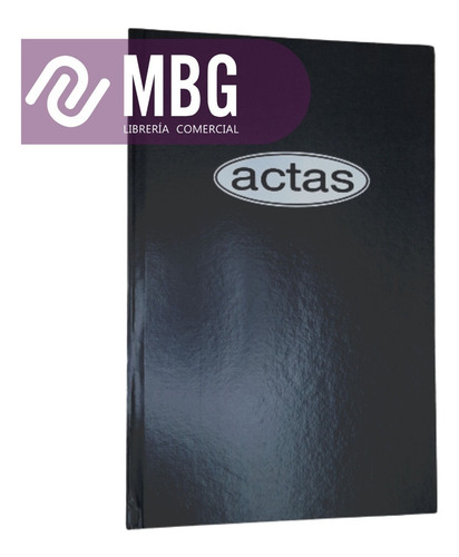 Imagen 2 de 8 de Libro De Actas Oficio 2 Manos Tapa Negra Por 05 Unidades